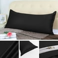thumbnail image 4 of PiccoCasa Body Long Pillowcase Cotton Pillowcase with Zipper Standard Black, 4 of 7