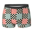 thumbnail image 6 of Men's Boxer Briefs, Colorful Checkered Soft Comfy Mens Underwear Boxer Briefs Breathable With Widen Waist, 6 of 7