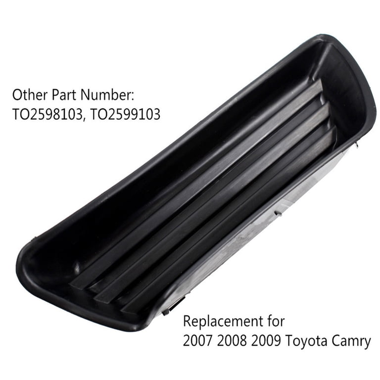 Pair Of Primed Fog Light Cover Inserts For 2007-2009 Toyota Camry Front Bumper - No Hole Version