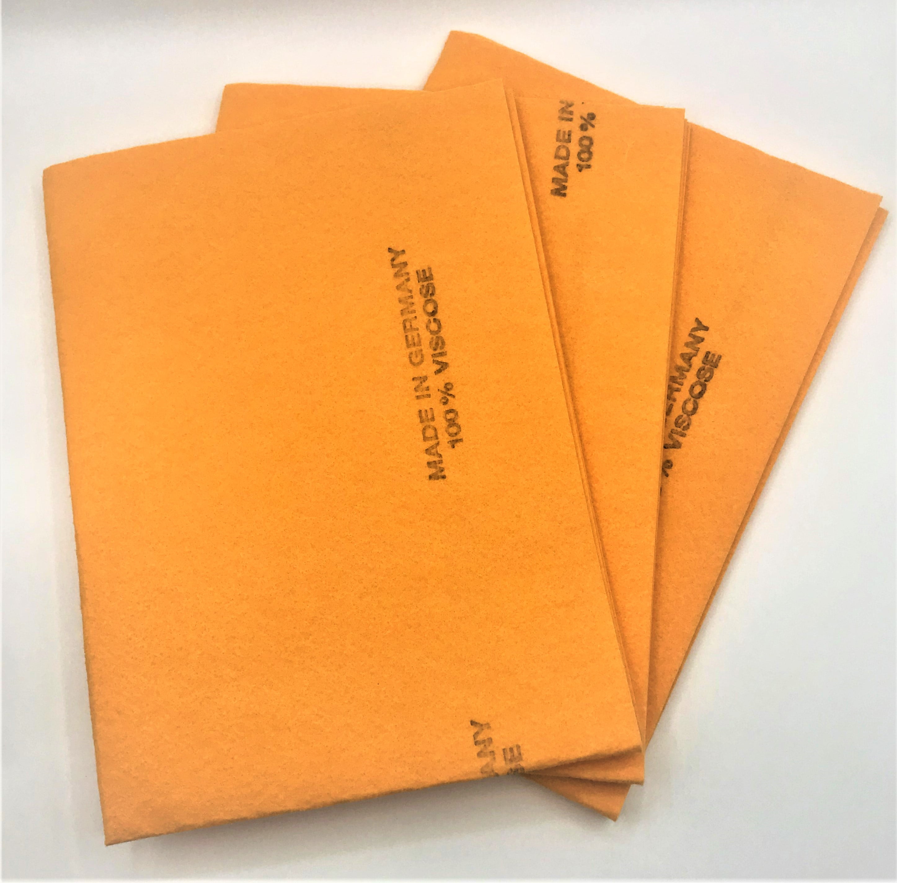 Kitchen Home Super Chamois - Extra Large 20 x 27 Super Absorbent Cleaning Cloth - 6 Pack Orange Shammy - Holds 20X It's Weight in Liquid