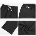 thumbnail image 4 of Akiihool Chino Mens Pants Men's Pants Casual Elastic Waist Drawstring Yoga Trousers Black,L, 4 of 9