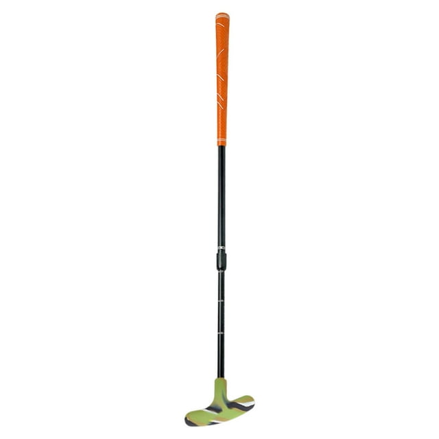 Putter de golf retráctil y portátil, herramienta de práctica de putt con escala antideslizante naranja