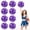 Black+Purple, variant on Pom Poms Cheer 8 Pieces- Cheerleading Pompoms Handheld Squad Set For Sports Team- Party- Festival- Adults Kids- Easy Fluff Design.