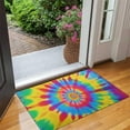 thumbnail image 2 of Colorful Rainbow Tie Dye Spiral Pattern Door Rugs,Washable Non Slip Door Mats Indoor,Decorative Door Mats,Entry Mat Indoor for Entrance,Bedroom,Kitchen,Bathroom,17"x30", 2 of 6