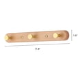 thumbnail image 2 of REGALWOVEN 1 Pack Coat Rack Wall Mount, Metal Wood Coat Hook, Hat Rack, Wall Hooks for Hanging with 3 Hooks for Entryway, Bathroom, Bedroom Light Brown, 2 of 7