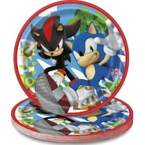 7 inch Sonic The Hedgehog Round Dessert Plates (8 Pk) (8 Pack) - Party Supplies Decorations