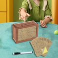 thumbnail image 1 of Hucha de madera para almacenamiento, artesanía portátil de estilo Retro con contenedor de marcadores, caja de madera con mostrador para regalo para, 1 of 8
