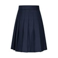 thumbnail image 3 of Pleated Skirts for Women, Skorts High Waisted A-Line Midi Skirts Solid Color Knee Length Skirt Casual Skirts for Women Navy XS, 3 of 9