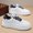White Blue, variant on Men'S Chunky Platform Sneakers with Thick Platform Heel - Breathable Fabric Upper & Cushioned Rubber Sole, Mid-Top Support, Lace-Up/Zipper Closure， Lightweight All-Season & Red Accent Casual Shoes