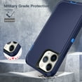 thumbnail image 4 of I-HONVA Compatible with iPhone 12 Pro Max Case,3-Layer Military Grade Drop Protection Anti-Slip Bumper Rugged Shockproof Dustproof Protection 6.7 inch Phone Case,Navy Blue, 4 of 7