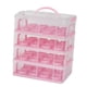thumbnail image 4 of Portador de cupcakes,Porta cupcakes Contenedores para cupcakes Soporte para cupcakes,Caja para cupcakes de 4 niveles con tapa y asa,Transportador de alimentos para muffins y rosa, 4 of 8