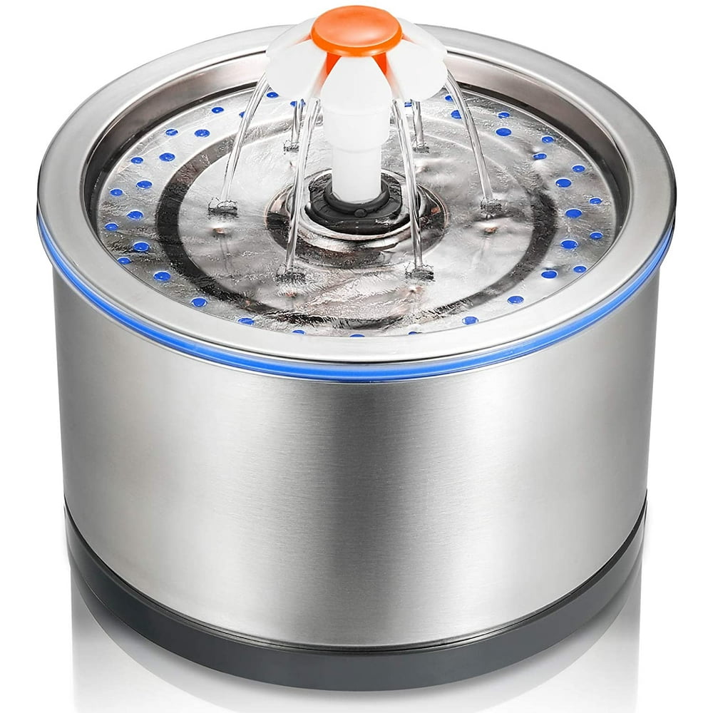 iPettie Cat Water Fountain Stainless Steel, 84oz/2.5L, 4Stage