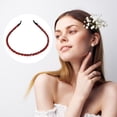 thumbnail image 6 of Unique Bargains 1 Pcs Rhinestone Hair Hoop Headband for Women 0.24 Inch Wide Red, 6 of 7