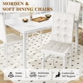 thumbnail image 7 of Baxluxe Marble Dining Table Set for 4, Faux Marble Kitchen Table and Chairs Set, Rectangle Dining Table with 4 Leather Dining Chairs, 5 Pieces Dinette Sets for Breakfast Nook, Apartment, White, 7 of 7