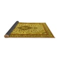 thumbnail image 2 of Ahgly Company Indoor Square Medallion Yellow Traditional Area Rugs, 5' Square, 2 of 4