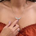thumbnail image 3 of Ivory | .925 Sterling Silver | Firefly Glass Infinity Clasp Necklace, 3 of 12