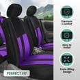thumbnail image 2 of FH Group Universal Fit Cloth Striking Striped Car Seat Covers for Auto, SUV, VAN Airbag Compatible, Easy to Install, UV-Resistant & Durable - Full Set, 2 of 8