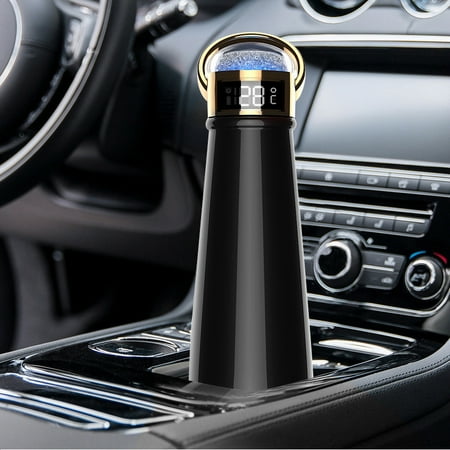 

ROBOT-GXG Stainless Steel Water Bottle Insulated Travel Coffee Mug 420ml Vacuum Insulated Cup the Real-time Temperature Display Touch Induction Used for Travel Biking Camping Office