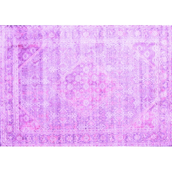 Ahgly Company Indoor Rectangle Persian Purple Traditional Area Rugs, 6' x 9'