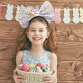 thumbnail image 4 of Deeceymbur Easter Headband with Glitter Bow Bunny Ears for Party Dress Up, 4 of 6
