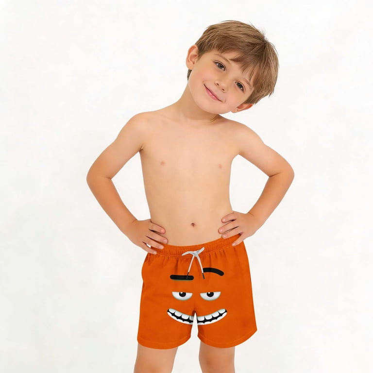 Xuhomer Summer Swim Trunks for Boys Teens Print Drawstring Elastic