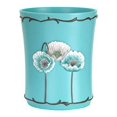 thumbnail image 1 of popular bath poppy fields, waste basket, aqua, 1 of 2