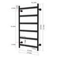 thumbnail image 7 of HEATGENE Towel Warmer 6 Flat Bar Towel Dryer Wall-Mounted Plug-in Bath Towel Heater - Matt Black, 7 of 7