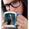 thumbnail image 2 of 3drose, Otter, 15oz Two-tone Blue Mug, 2 of 6