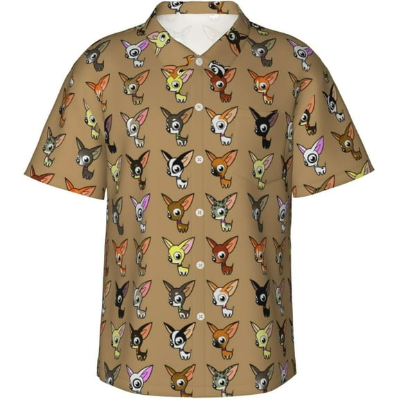 I Love Pickles Mens Hawaiian Shirt Short Sleeve Casual Button Up Tropical Summer Beach Shirt