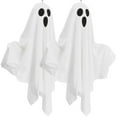 thumbnail image 2 of Gustave Halloween Light up Hanging Ghost 2Pcs 20" Battery Powered Cute Flying Ghost Decoration Lights for Indoor Outdoor Outside Front Yard Garden Party Decor - White, 2 of 8