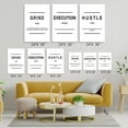 thumbnail image 6 of Black and White Framed Canvas Inspirational Painting Wall Art Grind Hustle Execution Motivational Wall Art Decoration Posters Prints for Living Room Bedroom Office Decor Ready to Hang 12"x16", 6 of 6