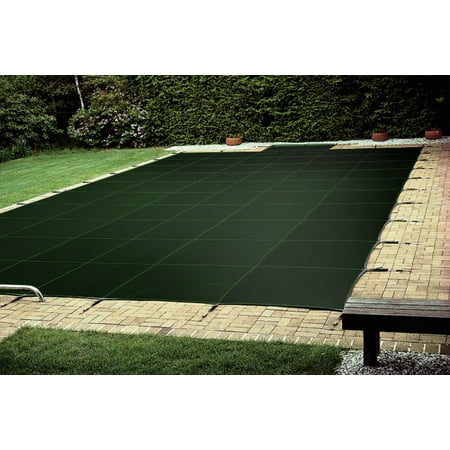 - 18X36 Rectangle + 4X8 1' Right Offset Steps Loop-Loc Green Ultra Loc 2 Solid Safety Cover with Drain