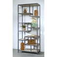 thumbnail image 2 of Coast To Coast Imports Bodhan White Wash Mango Square Iron Frame Tall Bookcase, 2 of 3