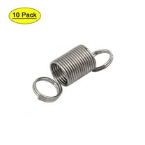 0.5mmx6mmx20mm 304 Stainless Steel Tension Springs Silver Tone 10Pcs