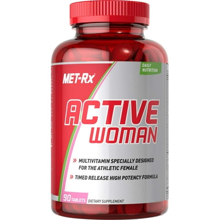 MET-Rx Active Woman Multivitamin Dietary Supplement Tablets, 90 (Best Multivitamin For Active Women)