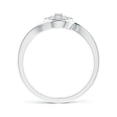 thumbnail image 2 of ANGARA Natural Round Halo Diamond Cluster Promise Ring in 14K White Gold for Women (Size-1.4mm| Color-G| Clarity-VS2) | April Birthstone, Anniversary, Jewelry Gift for Women | Natural Diamond Ring, 2 of 8
