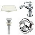 thumbnail image 1 of American Imaginations AI-25976 18.25 in. CUPC Rectangle Undermount Sink Set in Biscuit - Chrome Hardware, 1 of 1