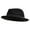 Black, variant on Big Size Wool Felt Upbrim Panama Hat - Navy 2XL-3XL
