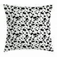 thumbnail image 1 of Animal Throw Pillow Cushion Cover, Graphic Black and White Fancy Dalmatian Fur Inspired Animal Skin Print Texture, Decorative Square Accent Pillow Case, 20 X 20 Inches, Black and White, by Ambesonne, 1 of 2