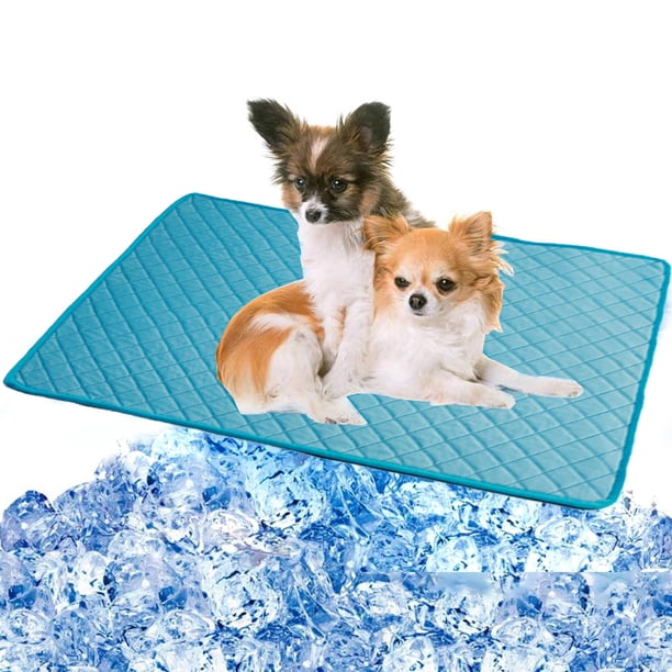 Esterilla refrescante para mascotas para perros y gatos: esterilla refrescante de seda helada para perros, manta refrescante portátil y lavable para mascotas para perreras, sofás, camas, suelos y