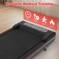 thumbnail image 5 of Black 2‑in‑1 Foldable Treadmill with Handle Bar & Incline Portable Under‑Desk Walking Pad & Vibration Pad with Remote Control for Home & Office Small Spaces, 5 of 9