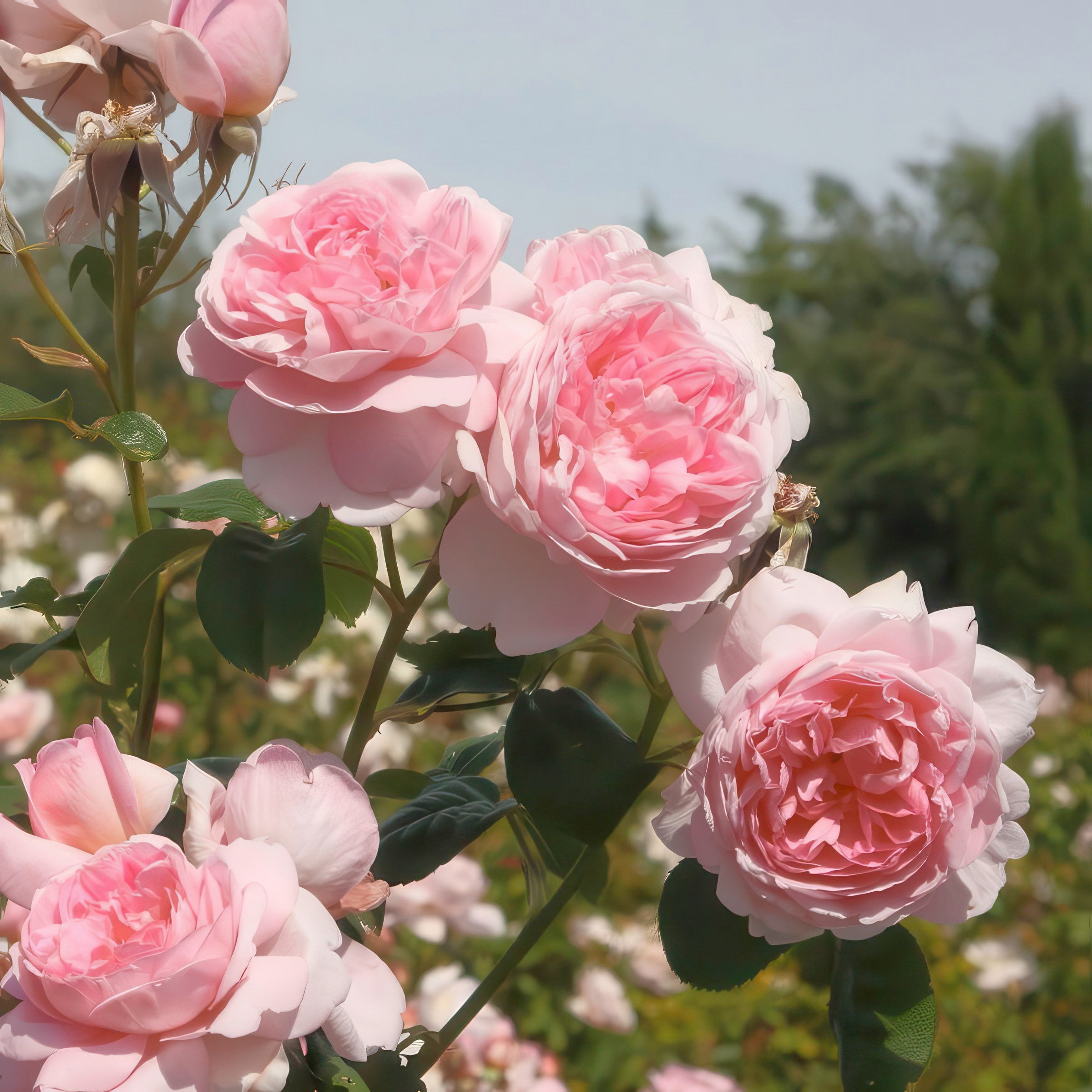 National Plant Network Bare Root Rose Scentables Sunbelt Savannah Hybrid Tea with Pink Flowers