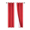 thumbnail image 2 of Gorgeous Home Linen Set of 2 Panels 100% Blackout Bedroom Window Curtain Panels, 84", Red, 2 of 5