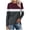 Dark Gray, variant on HCYSFG Womens Color Block T Shirts Crewneck Long Sleeve Contrast Panel Relaxed Fit Casual Pullover Tees Everyday Fall Tops