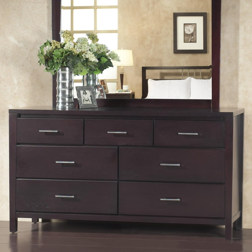 Modus Furniture International Nevis 7Drawer Dresser, Espresso