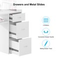 thumbnail image 5 of DISHUP Manicure Table, Nail Desk for Nail Tech with Dust Collector, Storage Cabinet and Drawers, Wrist Cushion, White, 5 of 9
