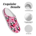 thumbnail image 5 of Balery Panda Heart Valentine Pattern Women's Fuzzy Memory Foam Slippers Fluffy Winter House Shoes Indoor and Outdoor-35/36, 5 of 7