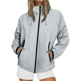 thumbnail image 1 of iHPH7 Manteau de Voyage Manteau de Randonnée Femme Manteau à Capuche Femme Manteau Imperméable de Randonnée Manteau de Pluie Femme Imperméable Manteau de Pluie Femme avec Capuche Coupe-Vent Femme Gris Pâle S, 1 of 9