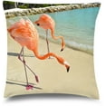 thumbnail image 1 of Awkward Styles Flamingo Decorative Pillow Covers Ocean Beach Throw Cushion Case, 1 of 2