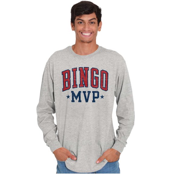 Funny Bingo Grandma Grandmother Gigi Plus Size Long Sleeve Graphic Tee Shirt Brisco Brands 2X